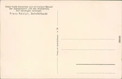 Hirschberg (Schlesien) Jelenia Góra Zackelfall/Zackelklamm - Riesengebirge 1934