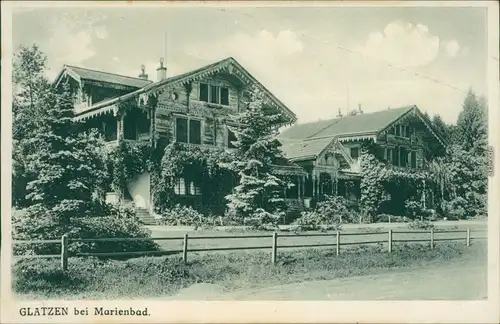 Ansichtskarte Glatzen-Marienbad Kladská Mariánské Lázně Hausansicht 1920