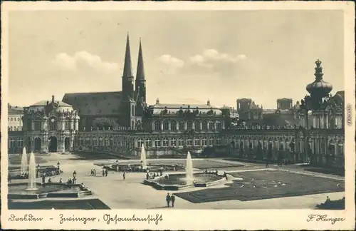Ansichtskarte Innere Altstadt-Dresden Dresdner Zwinger 1920