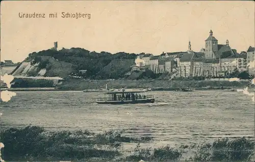 Ansichtskarte Graudenz Grudziądz Schloßberg 1914