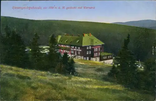 Ansichtskarte Krummhübel Karpacz Riesengebirgsbaude 1927 