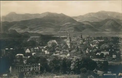 Bad Warmbrunn-Hirschberg (Schlesien) Jelenia Góra Blick über die Stadt 1920