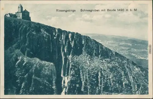 Ansichtskarte Schreiberhau Szklarska Poręba Schneegruben mit Baude 1920