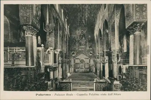 Ansichtskarte Palermo Palermo (Palermu) Palazzo/Palast mit Kapelle 1930