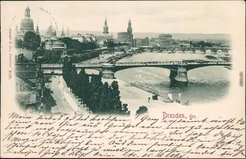 Ansichtskarte Dresden Dresden Altstädter Elbufer 1899