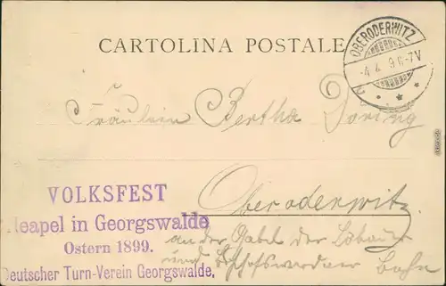 Ansichtskarte Capri Ricordo di Capri Vintage Postcard  1899