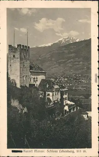 Ansichtskarte Meran Merano Schloss Lebenberg 1920