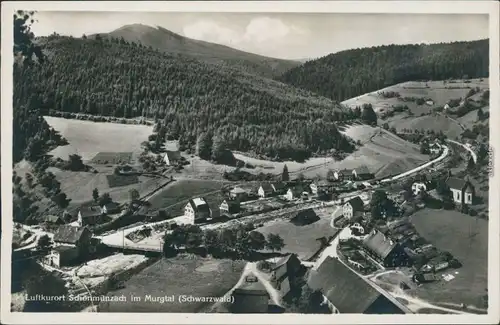 Ansichtskarte Schönmünzach-Baiersbronn Panorama 1930