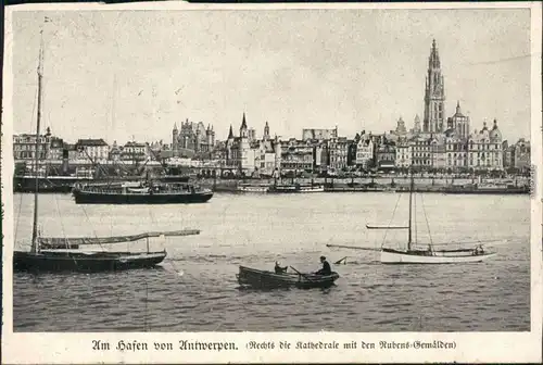 Ansichtskarte Antwerpen Anvers Hafen 1916