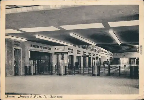 Florenz Firenze Bahnhof - Stazione di S. M. N. - Innenansicht 1934