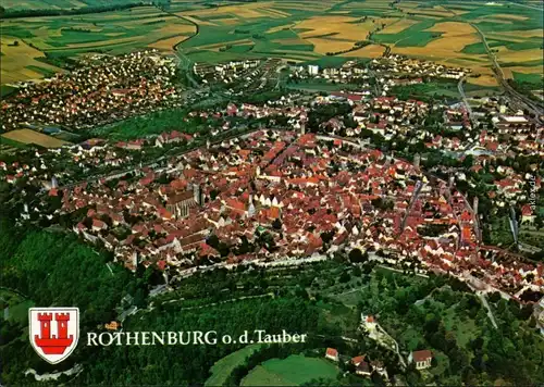 Ansichtskarte Rothenburg ob der Tauber Luftbild 1980