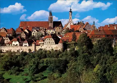 Ansichtskarte Rothenburg ob der Tauber Gesamtansicht 1980