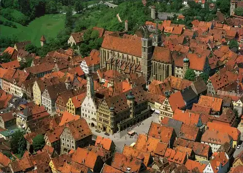 Ansichtskarte Rothenburg ob der Tauber Luftbild 1980