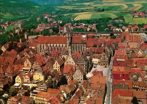 Ansichtskarte Rothenburg ob der Tauber Luftbild 1980