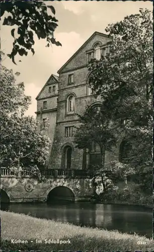 Ansichtskarte Köthen Schlosspark 1961