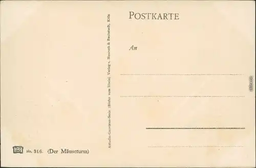 Ansichtskarte Bingen am Rhein Binger Mäuseturm 1920