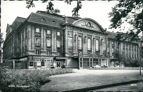 Ansichtskarte Wien Partie am Konzerthaus 1963 