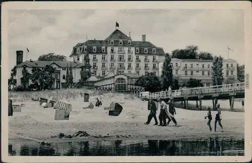 Bansin-Heringsdorf Usedom Blick vom Strand zum Ferienheim Solidarität 1953 