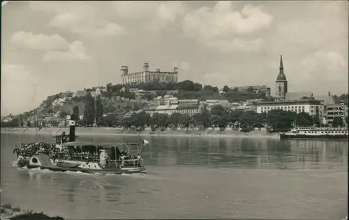 Ansichtskarte Pressburg Bratislava Blick auf die Stadt - Dampfer 1966 