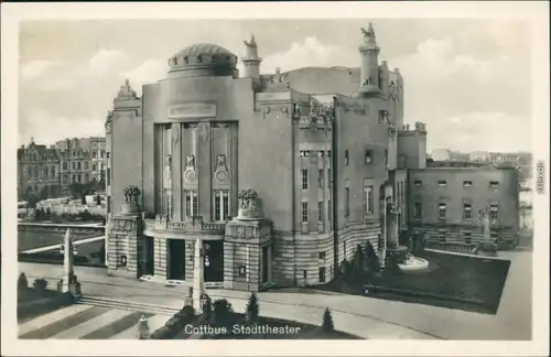 Cottbus Choćebuz Partie am Stadttheater - Schillerstrasse 1952 