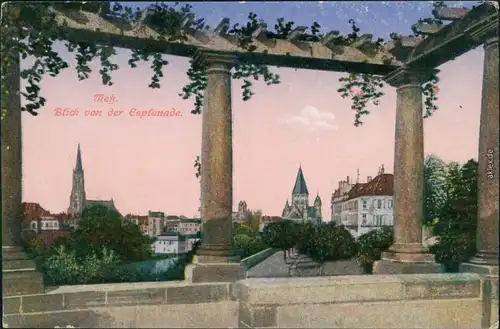 CPA Metz Blick von der Esplanade auf die Stadt 1915 