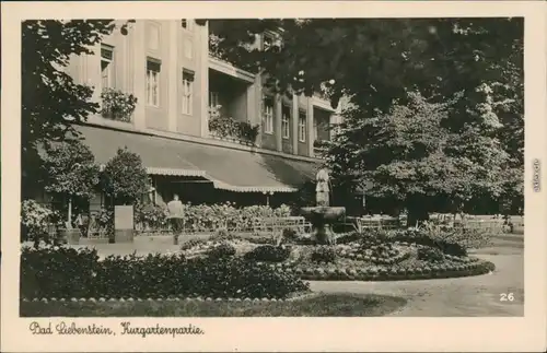 Ansichtskarte Bad Liebenstein Restauration, Kurgartenpartie 1940 