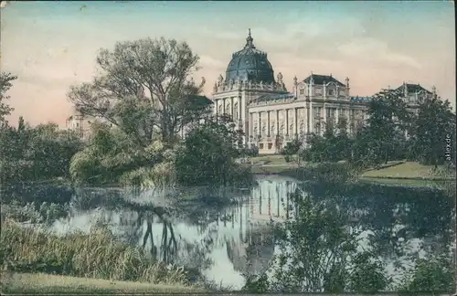 Hannover Blick über den See, Maschpark und Provinzial Museum 1907 
