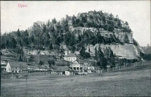 Ansichtskarte Oybin Blick auf die Stadt 1917 