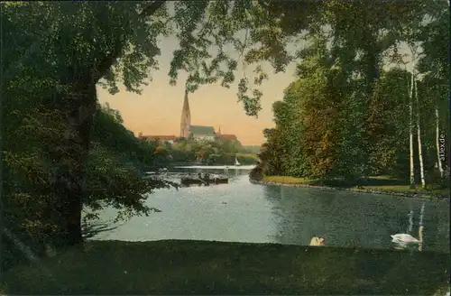 Ansichtskarte Chemnitz Karl-Marx-Stadt Schloßteich 1916 