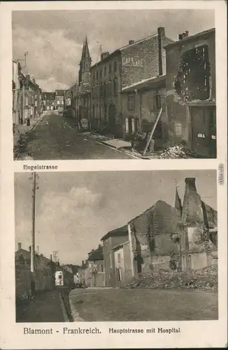 Blâmont (Blankenberg) 2 Bild: Engelstrasse und Hauptstraße 1915 