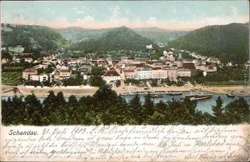Ansichtskarte Bad Schandau Panorama-Ansicht 1903
