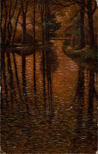 Ansichtskarte  Degi-Gemälde - Vorfrühling 1915