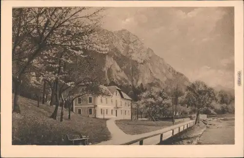 Ansichtskarte Gmunden (Salzkammergut) Blick auf Haus mit Bergmassiv 1914