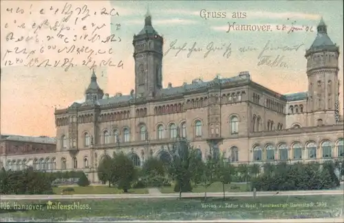 Ansichtskarte Hannover Welfenschloss 1902