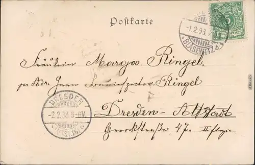 Ansichtskarte _Bayern (allgemein) Grüss Gott.. kleiner Junge in Tracht 1898 