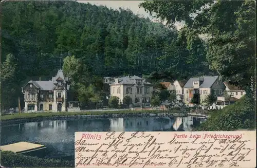 Ansichtskarte Pillnitz Partie beim Friedrichgrund 1904