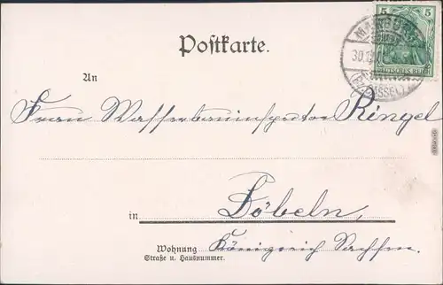 Ansichtskarte  Oberhessiche Volkstracht - Frau 1908 