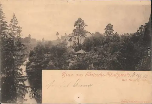Ansichtskarte Klotzsche-Dresden Villa im Nesselgrund 1902 