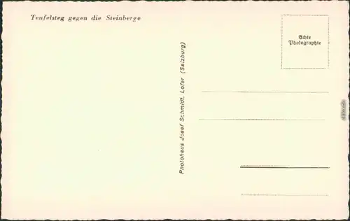 Ansichtskarte Lofer Panorama-Ansicht - Teufelssteg gegen die Steinberge 1955