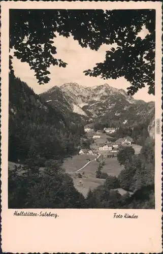 Ansichtskarte Hallstatt Blick auf die Häuser Hallstätter Salzberg 1937 