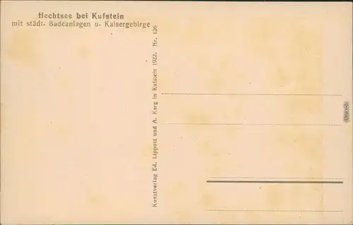 Ansichtskarte Kufstein Hechtsee mit Ruderren und Bergpanorama 1938