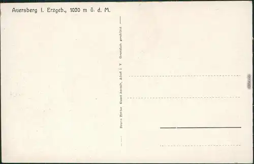 Auersberg (Erzgebirge) Aussichtsturm und Unterkunfshuas - Auerberg 1918