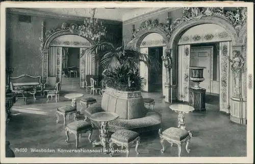 Ansichtskarte Wiesbaden Konversationssaal im Kurhaus 1920
