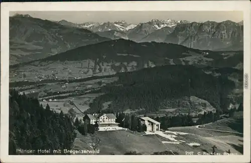 Ansichtskarte Bregenz Pfänder Hotel mit Bregenzerwald 1940