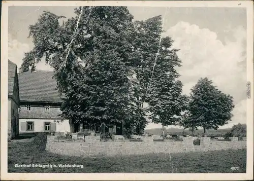 Ansichtskarte Waldenburg (Sachsen) Gasthof Schlagwitz 1940