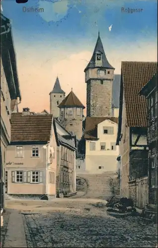 Ansichtskarte Ostheim v. d. Rhön Roßgasse 1909