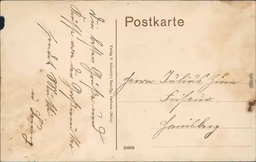 Ansichtskarte Ostheim v. d. Rhön Roßgasse 1909
