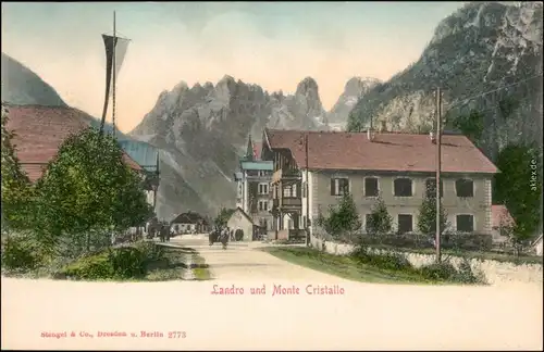 Landro Gasthaus Straße b Toblach Dobbiaco Pustertal   Val Pusteria 1905