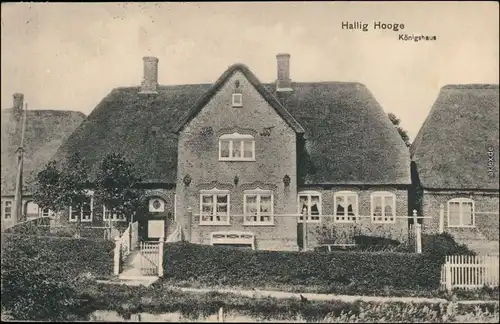 Ansichtskarte Hallig Hooge Königshaus 1919
