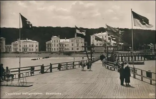 Ansichtskarte Heiligendamm-Bad Doberan Seebrücke und Hotels 1932 